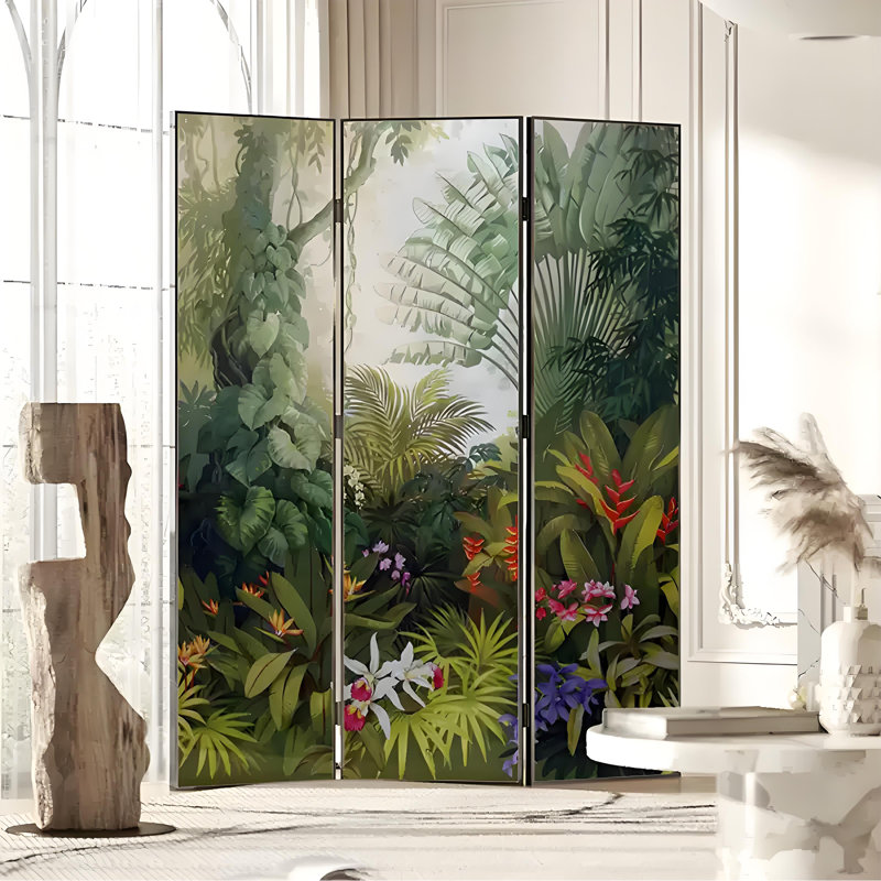 Séparateur de jungle tropicale, H 70,87 po x l 53,15 po x P 1,57 po