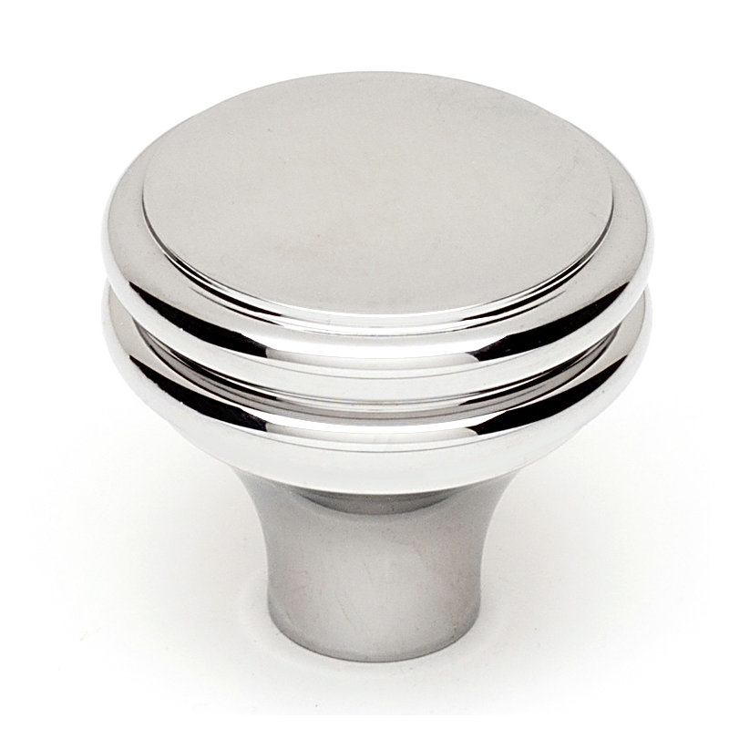 Mushroom Knob, Polished Chrome
