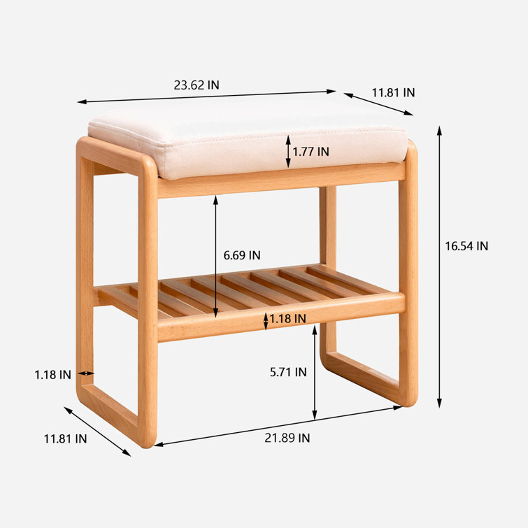 6 Pair Shoe Storage Bench Latitude Run