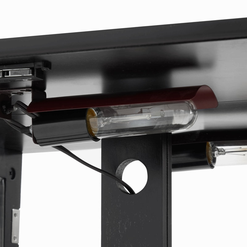 Vitrine lumineuse avec espace de rangement ouvert, Noir