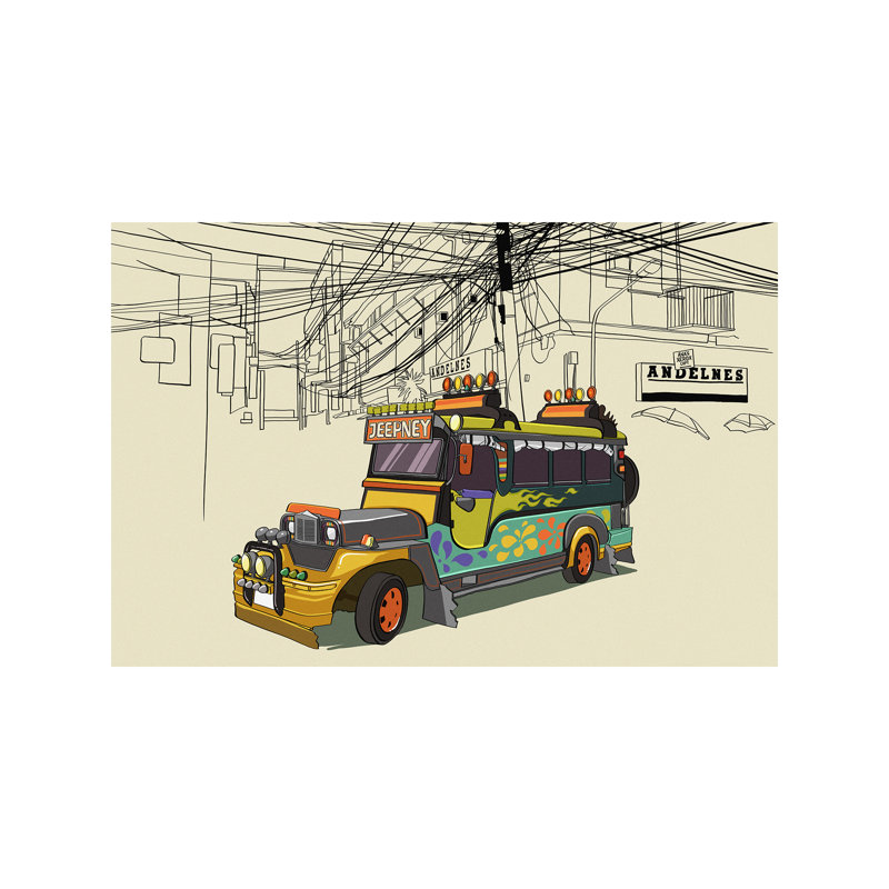 Philippines - Jeepney - Wrapped Canvas Print, 66.04 cm H x 45.72 cm W x 1.91 cm D