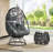 Metal Outdoor Table Black