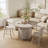 Shonta Cesiro 47" Modern Fluted Round Pedestal Dining Table-1483085628