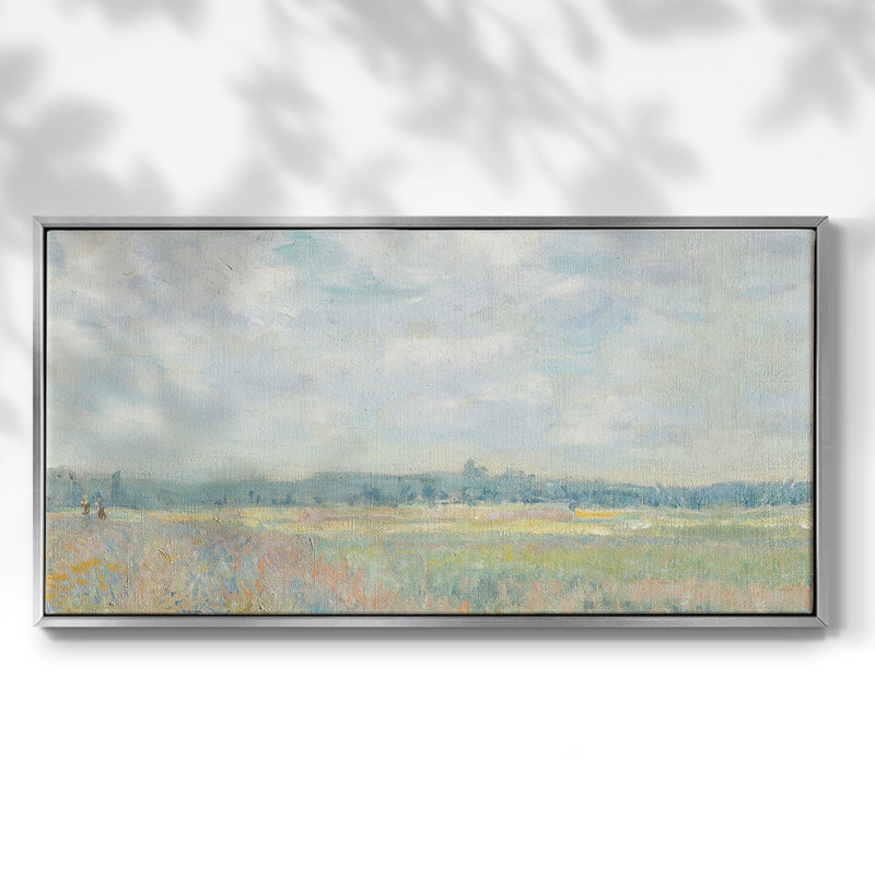 «Landscape Series» - Impression sur toile encadrée, H 21 po x l 41 po, Argent argent