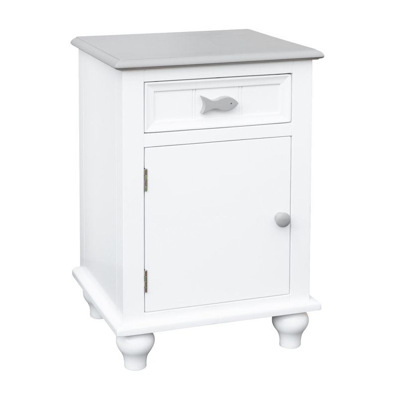 Fishtails Remer Single Drawer Nightstand - Two Tone