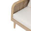 Canapé d'extérieur moderne en bois d'acacia et en rotin PE avec coussins hydrofuges pour porche et balcon Havira