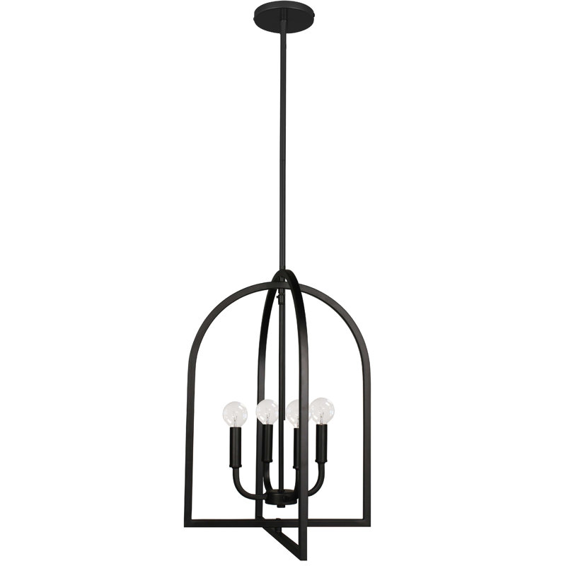 Pamela 4 Light Pendant- Matte Black