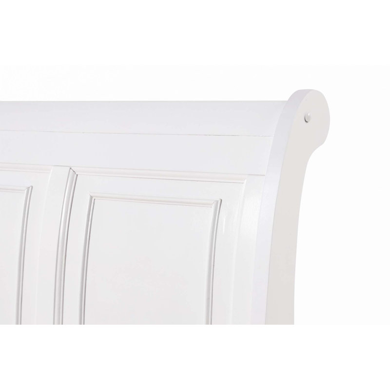 Cadre de lit (seulement lit), Simple, Blanc