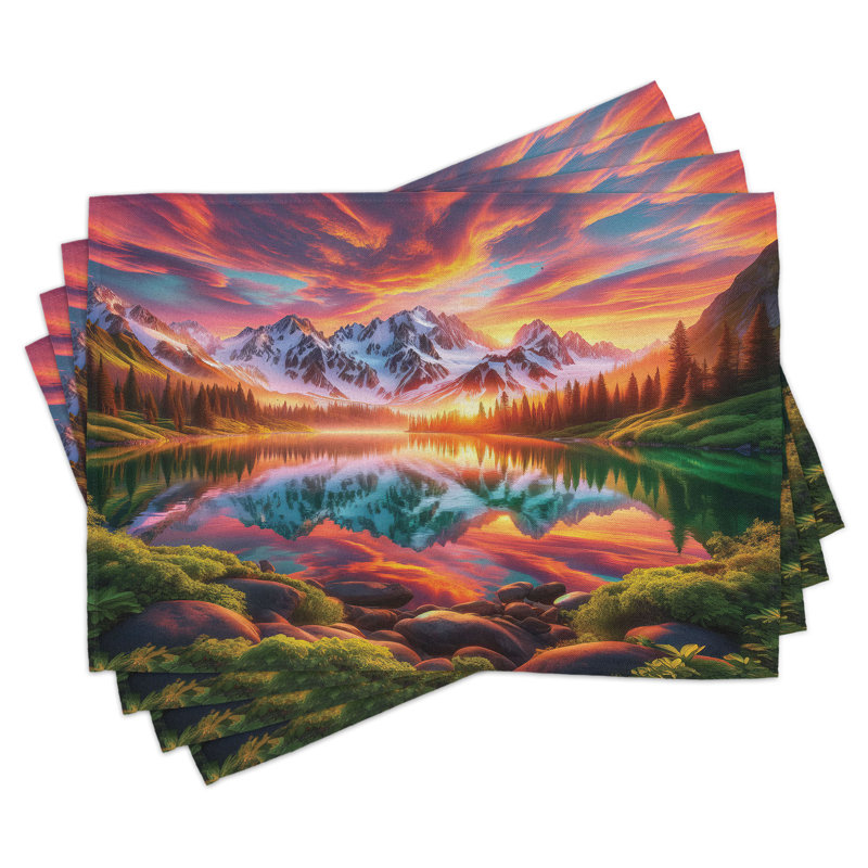 Ensemble de 4 napperons Ambesonne Lake Sienna