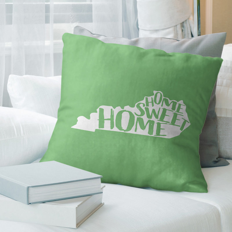 Reversible Throw Pillow, 26" H x 26" W, Green, Louisiana