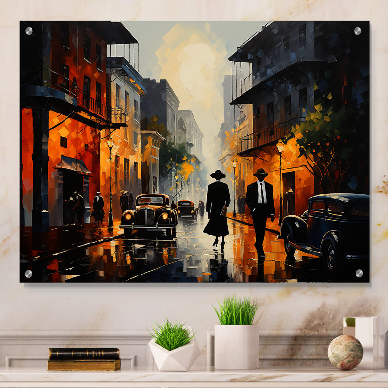 Jazz Harlem Renaissance VI - Art afro-américain, art mural acrylique pour le salon, H 12 po x l 20 po