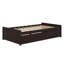 Lit simple en bois d'hévéa massif - 2 tiroirs-618786040
