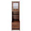 Table de chevet moderne Mid-Century avec tablettes ouvertes et 2 tiroirs, table de chevet et bibliothèque en bois de noyer pour la chambre à coucher et le salon