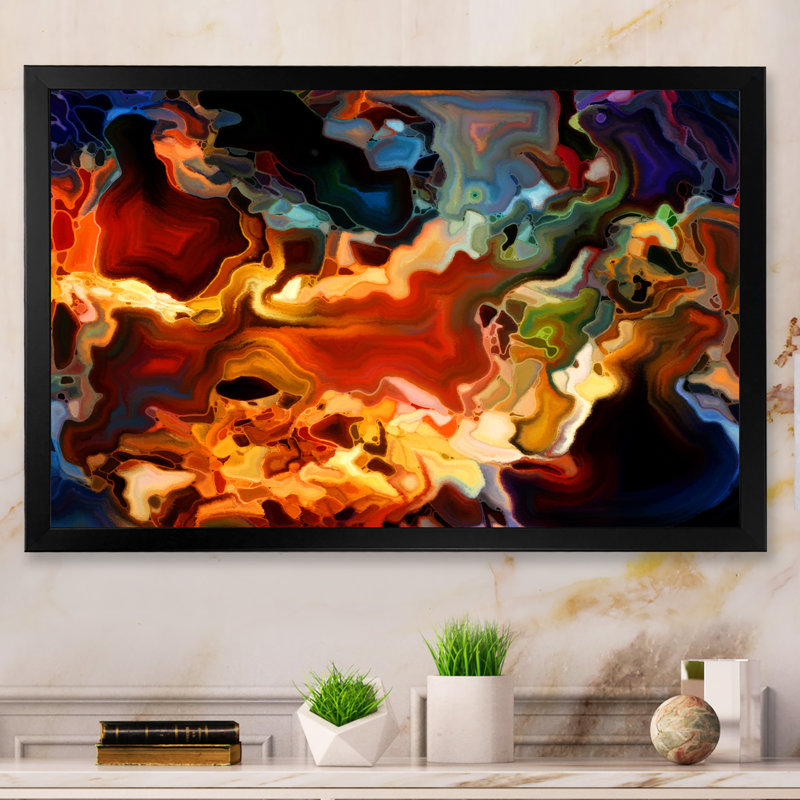 «Liquide Color Flows», reproduction sur toile encadrée, Cadre photo noir, H 8 po x l 12 po x P 1 po