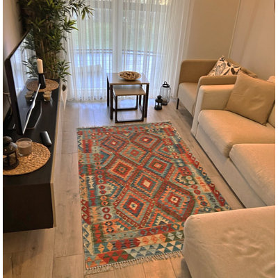 Tapis en coton multicolore