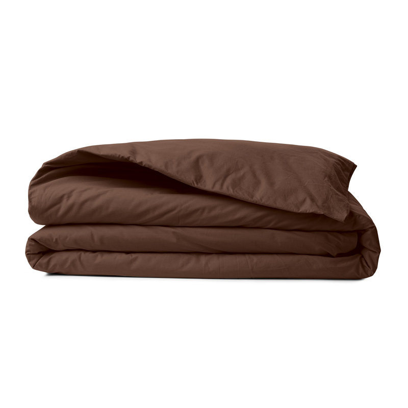 Housse de courtepointe Ranforce, Marron foncé, Housse de couette pour lit simple