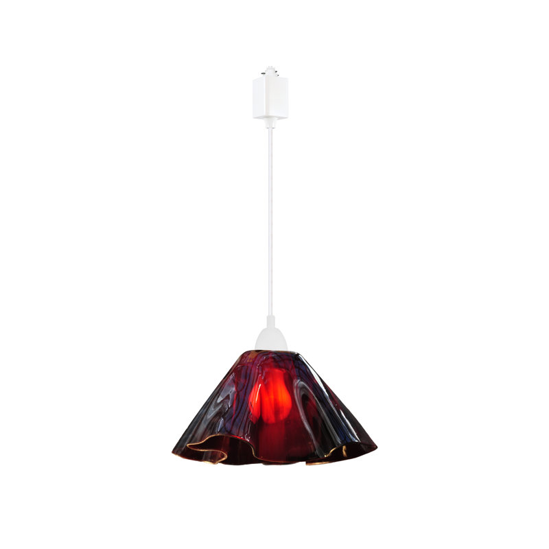 Luminaire suspendu Dale, Grand, Blanc, Prune mauve