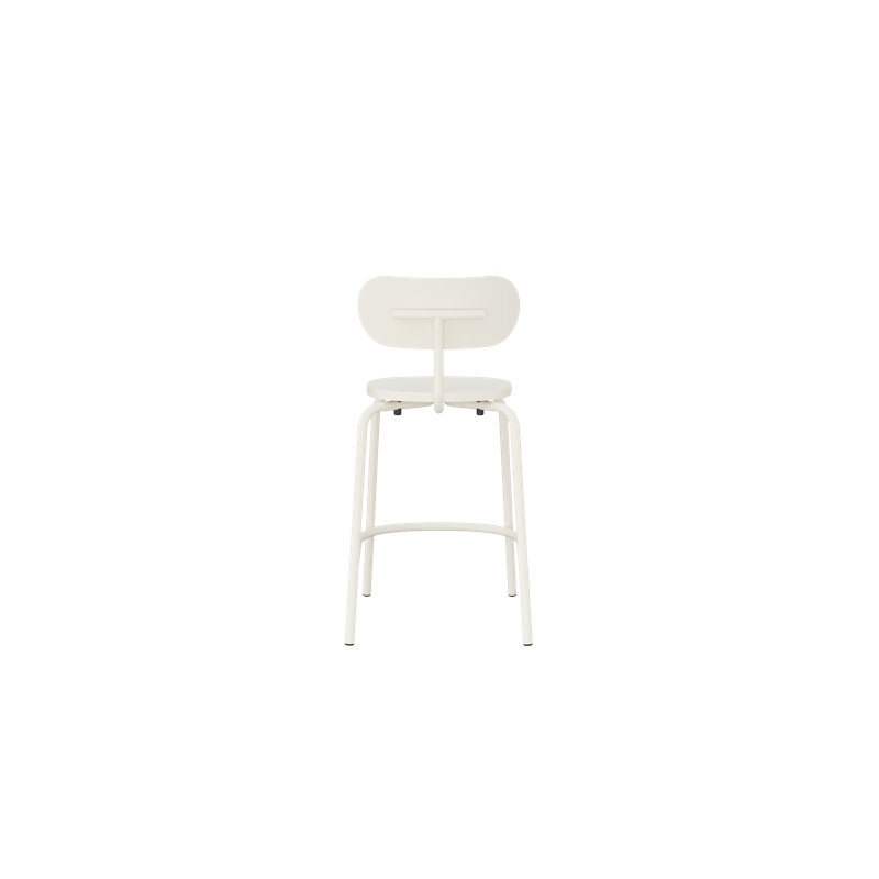 Tabouret de comptoir Kahmiah - noir graphite, Blanc pur