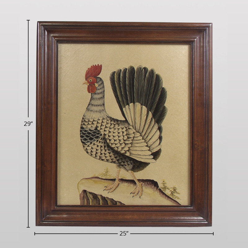 Rooster Framed Painting Print