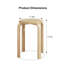 4-Piece Stackable Round Stool Set – 18-Inch Backless Dining Chairs with Anti-Slip Felt Pads, Modern Stools for Kitchen, Dining & Small Spaces