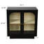 Armoire de rangement avec porte en acrylique pour le ménage - Panneau de particules noir résistant aux rayures et à l'eau Tablette réglable en stratifié antidérapant-1445898674-1445898679