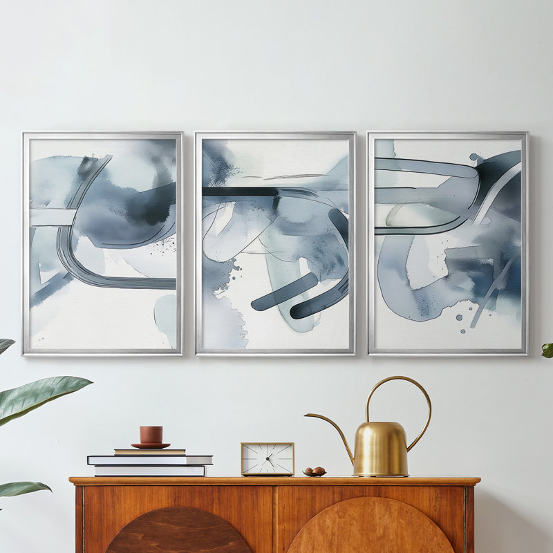 ABSTRACT Series DCCXLIX - Toile tendue sur mesure avec châssis, 3 pièces, H 21 po x l 30 po