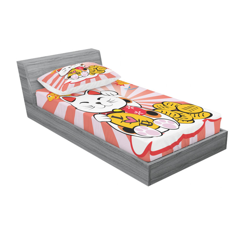 Microfiber Sheet Set, Twin Sheet Set with Fitted Sheet