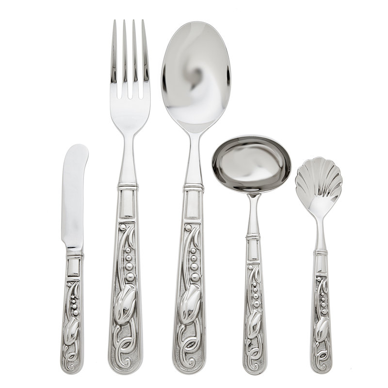 Primavera 5 Piece Stainless Steel Hostess Set