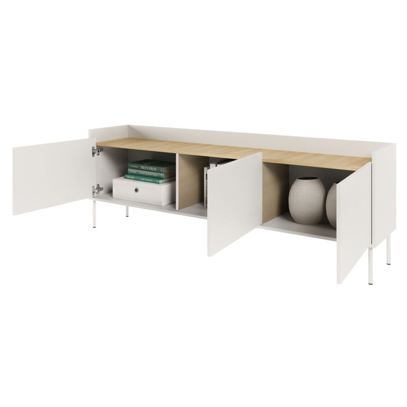 Unfinished TV Stand, 175, White
