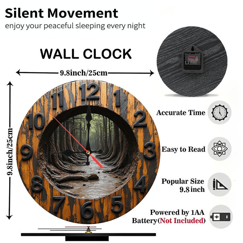 Horloge murale en bois