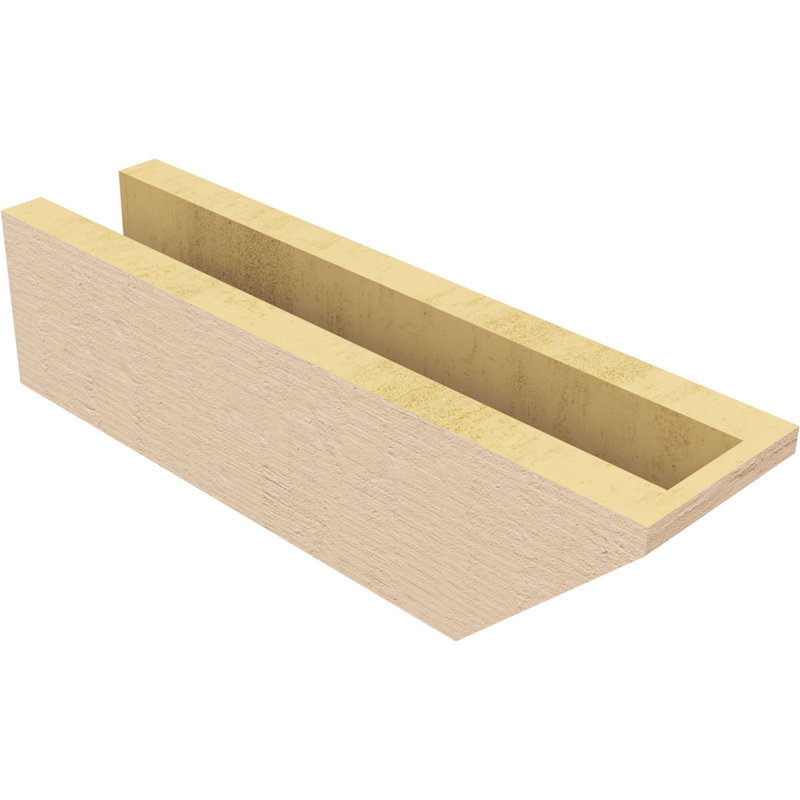 Queue de chevron Concord Woodgrain TimberThane, brun clair apprêté, H 4 po x l 16 po x P 4 po