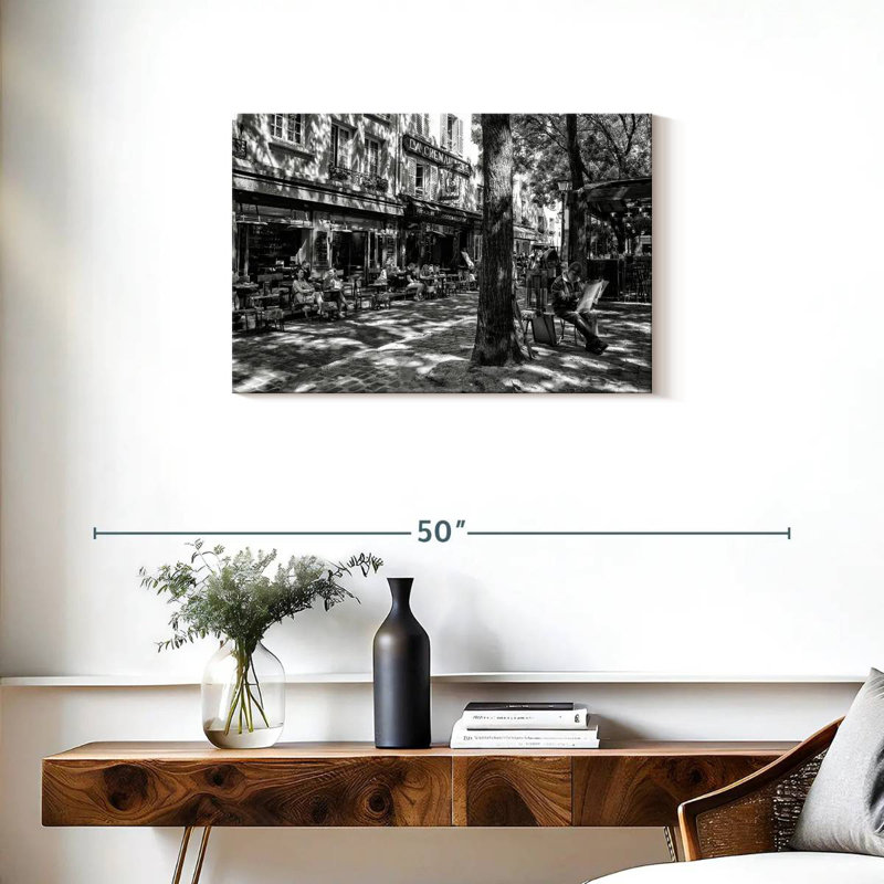 Sirci Montmartre noir - Place du Tertre, H 20 po x l 30 po