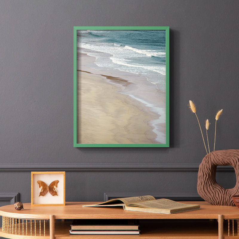 Impression encadrée «Low Tide Summer» - bois massif, Or, H 14 po x l 11 po