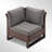 Ingvald Wicker/Rattan Outdoor Patio Armless Accent Chair With Cushions-876646606