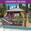 10 pi. D Pavillon de jardin en aluminium