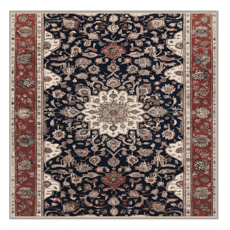 Tapis brun lavable à la machine, Carré 3 pi