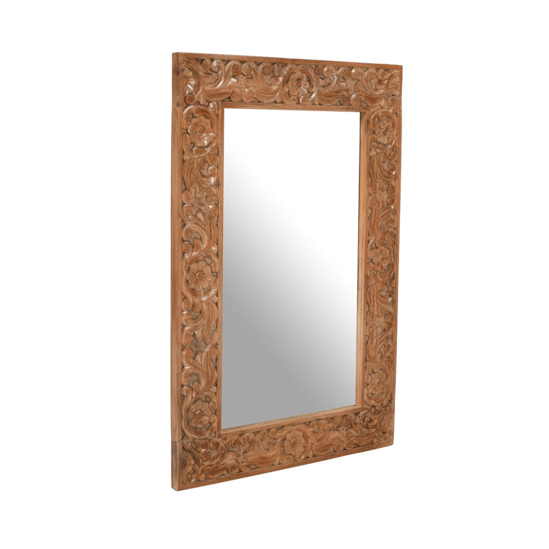 Camaran Solid Wood Rectangle Wall Mirror