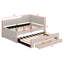 Upholstered Daybed With Trundle And Three Drawers-980899805-980899800
