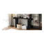 Table d'appoint rustique 60 pouces, table d'appoint rustique en bois patiné pour le salon, couloir, noir