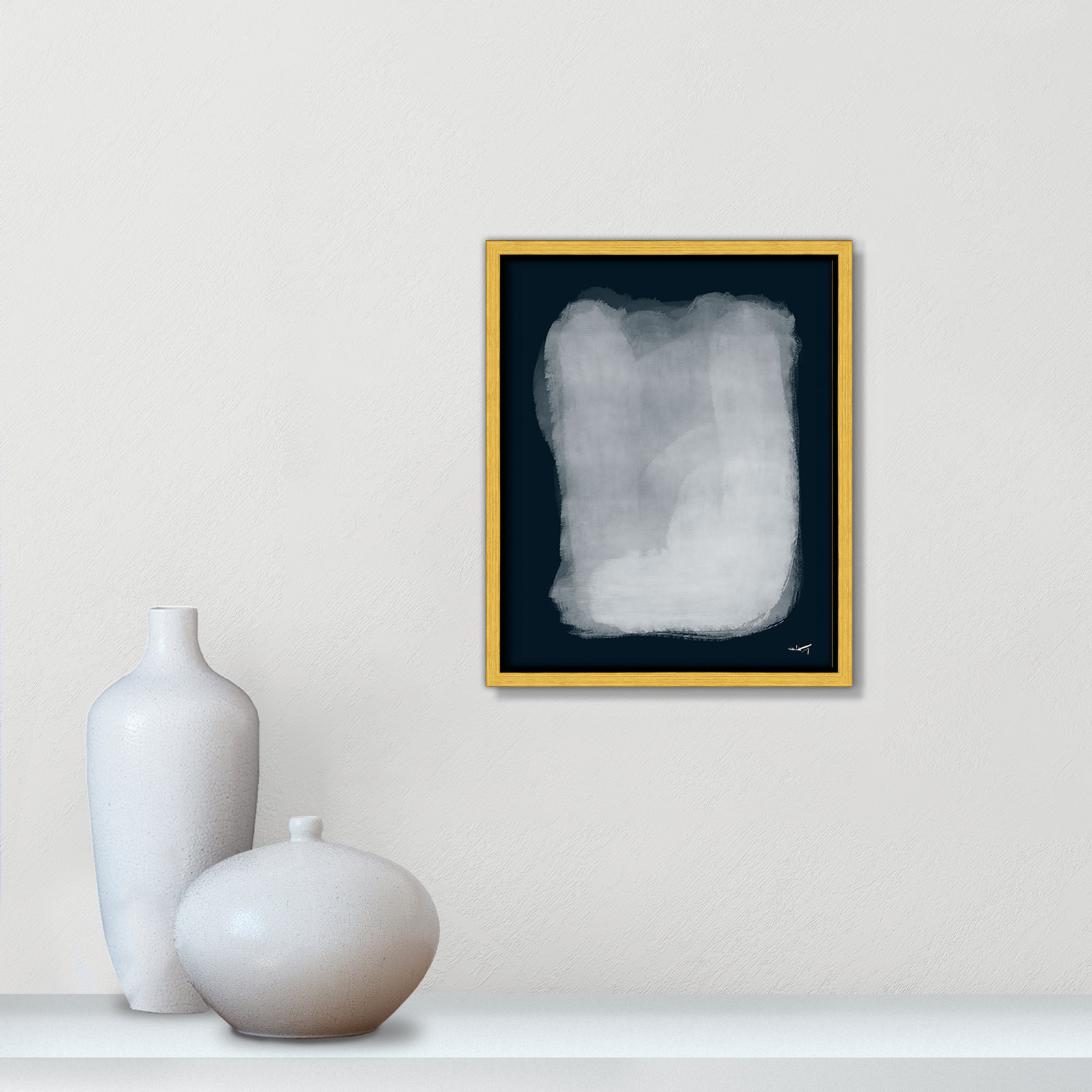 Gelder "Calme 001" Print by N.Atelier, 11.5" H x 9.5" W, Gold