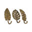 Crochets muraux flexibles en feuille tropicale pour patio et entrée Flex, ensemble de 3 crochets à manteau et porte-serviettes en fonte - 4 x 1,5 x 6,25 pouces-41989236