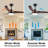 Homedream 42'' Ceiling Fan with LED Lights-1231769035