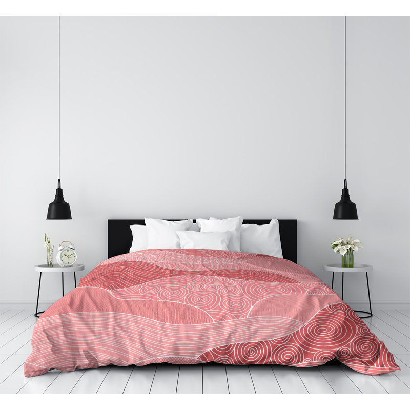 Housse de couette Katelyn Elizabeth, Housse de couette simple TG, Polyester brossé, Rouge