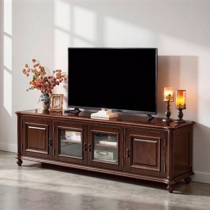 Creative Solid Wood TV Stand, 24.02" H x 70.87" L x 19.29" W
