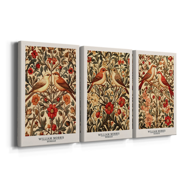 Série de pièces murales sur mesure de la collection CCIV de Wm Morris - 3 pièces, H 12 po x l 24 po
