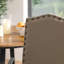 Chaise parsons rembourrée en tissu brun clair Paska