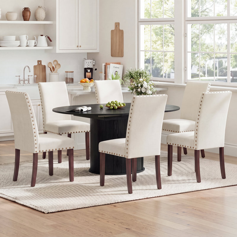 Ensemble de table et de chaises de salle à manger extensibles modernes pour 4 à 6 personnes avec rangement dissimulé, Noir