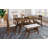 6-Piece Wood Counter Height Dining Table Set With Storage Shelf, Kitchen Table Set With Bench And 4 Chairs-937328649