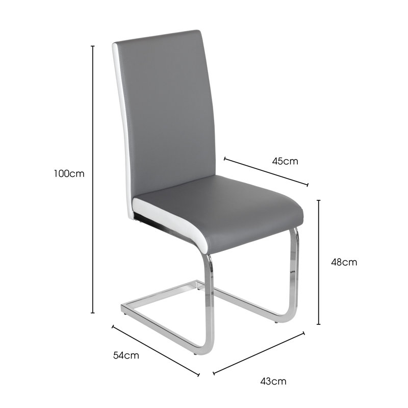 Upholstered Dining Chair, 4, Grey