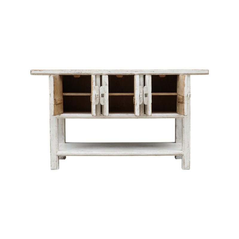 Amalfi 63'' W Solid Wood Console Table, Off-White